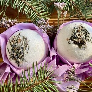 Organic Bath Bombs with Essential Oils set of four